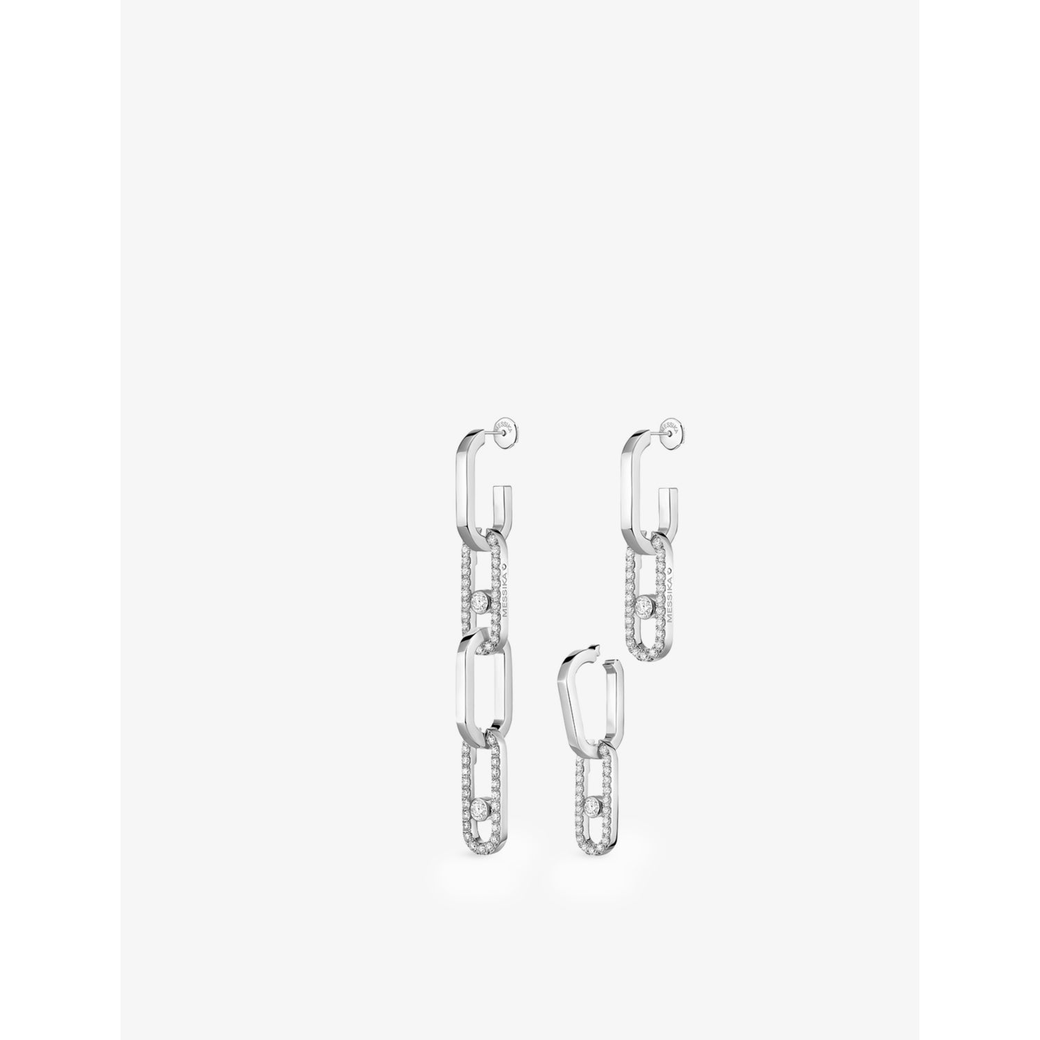 Messika 18ct gold diamond drop earrings with 1.70ct diamonds (British brand)