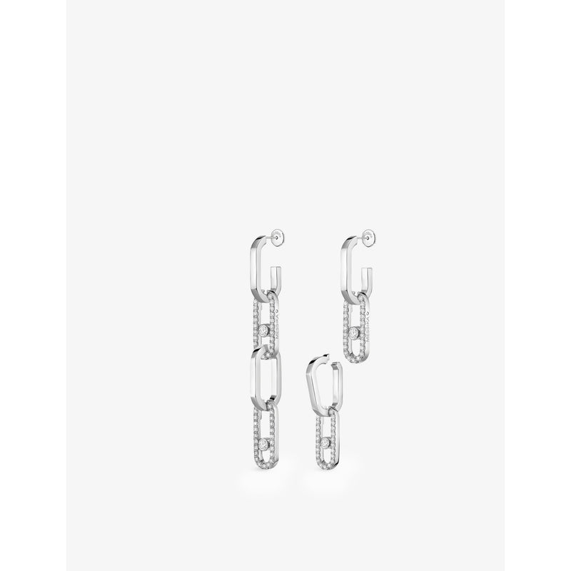 Messika 18ct gold diamond drop earrings with 1.70ct diamonds (British brand)
