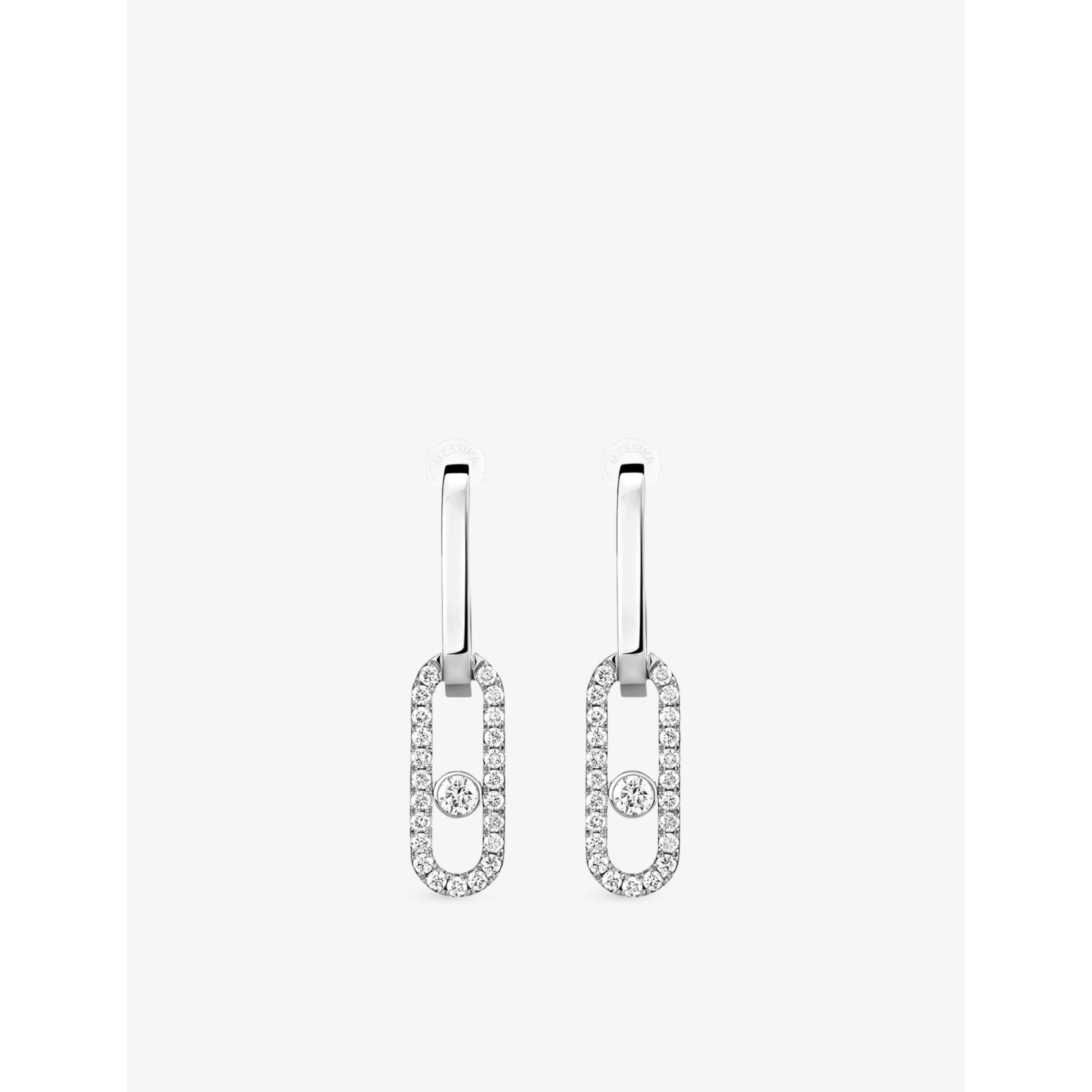 Messika 18ct gold diamond drop earrings with 1.70ct diamonds (British brand)