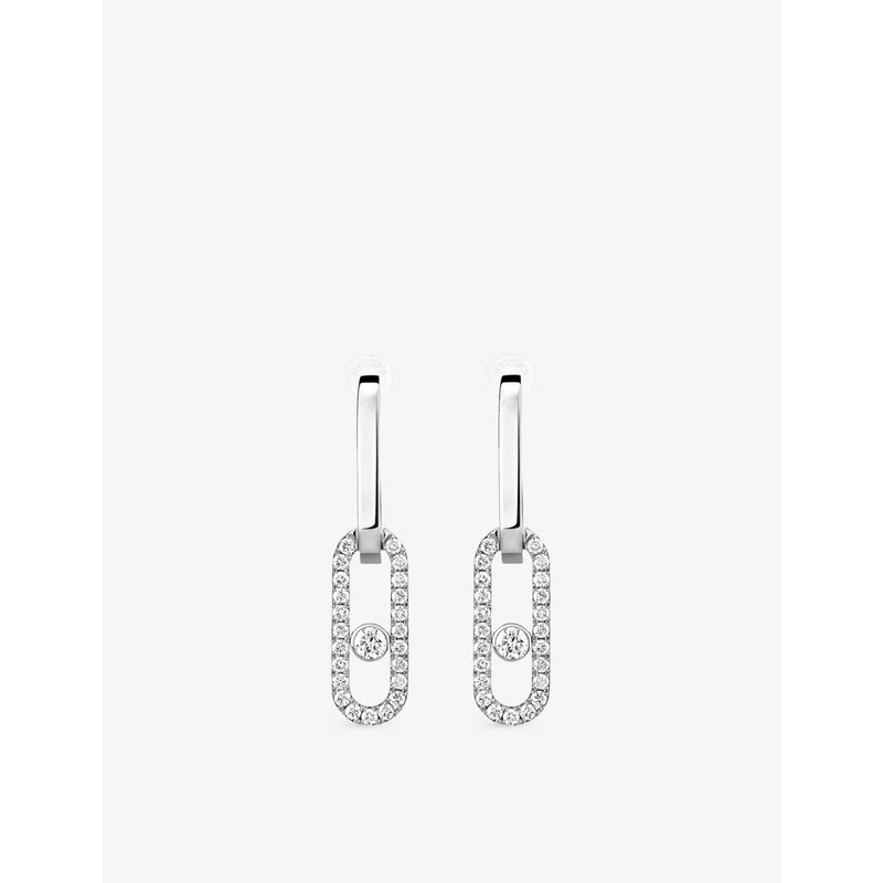 Messika 18ct gold diamond drop earrings with 1.70ct diamonds (British brand)