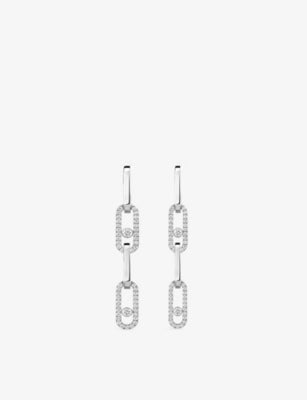 Messika 18ct gold diamond drop earrings with 1.70ct diamonds (British brand)
