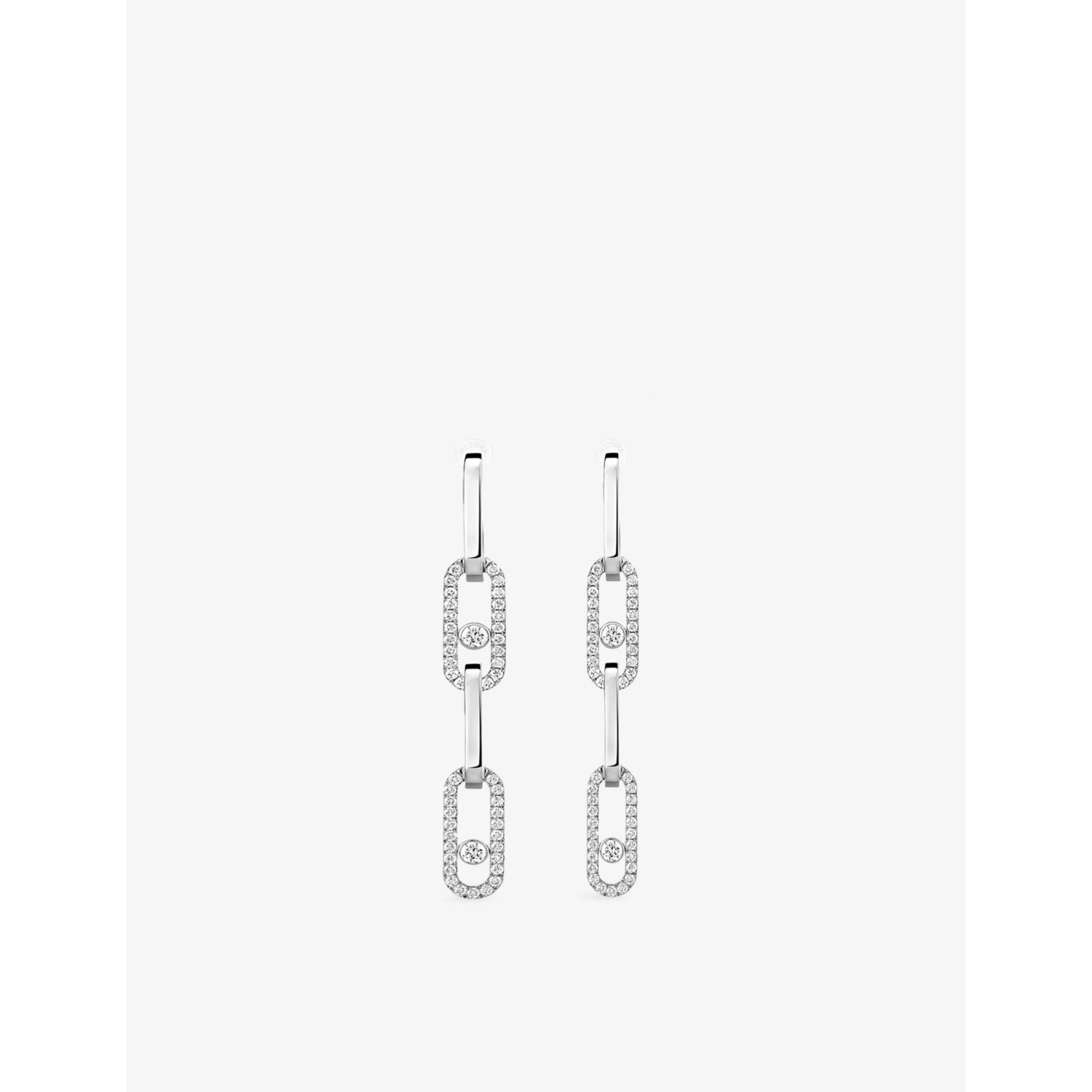 Move Link Convertible 18ct Gold And 1.70ct Diamond Drop Earrings - PINK
