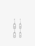 Messika 18ct gold diamond drop earrings with 1.70ct diamonds (British brand)