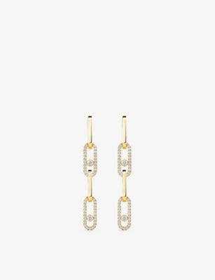 Messika Move Link Convertible 18ct Gold and 1.70ct Diamond Drop Earrings