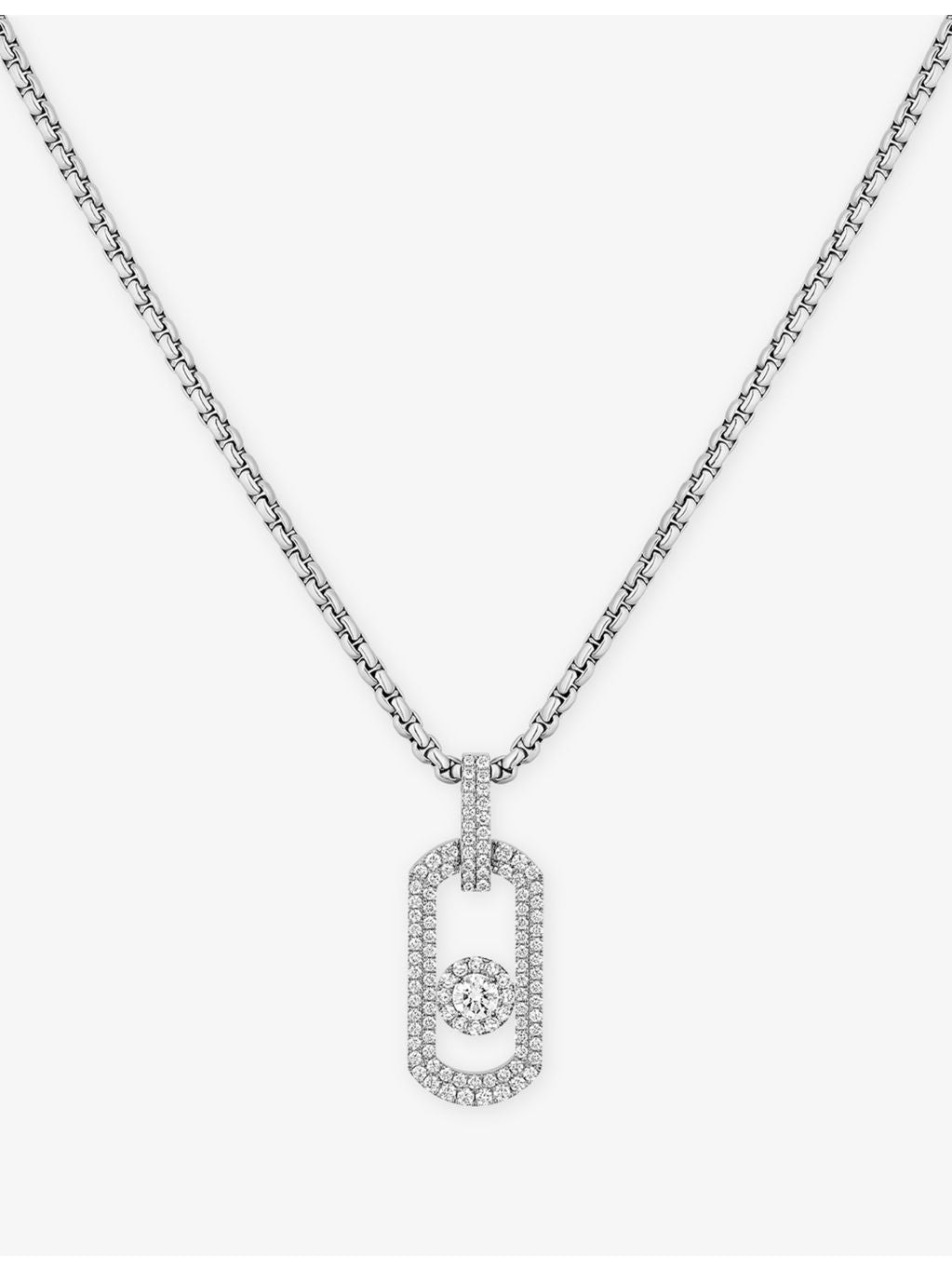 Messika white gold diamond pendant necklace 1.14ct (British brand)