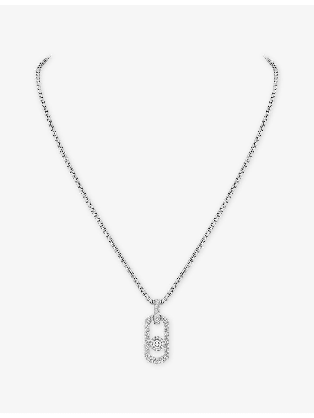 Messika white gold diamond pendant necklace 1.14ct (British brand)