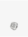 Messika titanium pave signet ring 0.35ct, imported from the UK