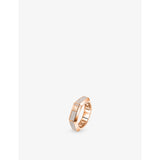 Moderniste Medium Pave 18ct Gold And 0.35ct Diamond Ring - PINK - K
