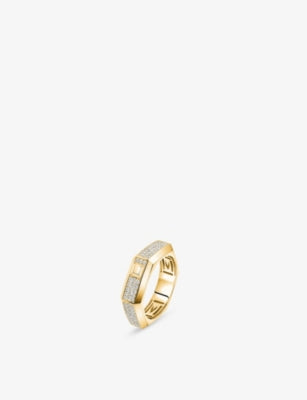 Messika pave diamond ring 18ct gold 0.35ct - British product
