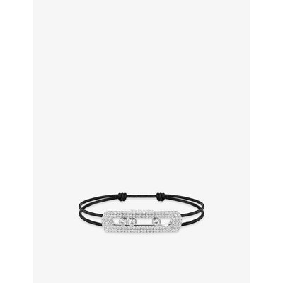 selfridges Messika Move Large Titanium Pavé and 1.85ct Diamond Cord Bracelet- Buy online at McGrocer