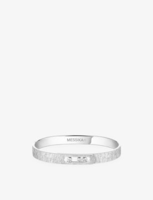 Messika Move Noa Chiseled 18ct Gold and 0.15ct Diamond Bangle Bracelet