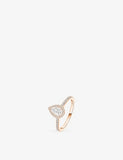 Messika 0.25ct pear cut diamond ring 18ct gold - British product