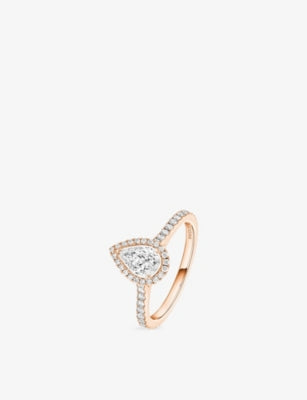 Messika 18ct gold diamond ring 0.75ct, imported from the UK