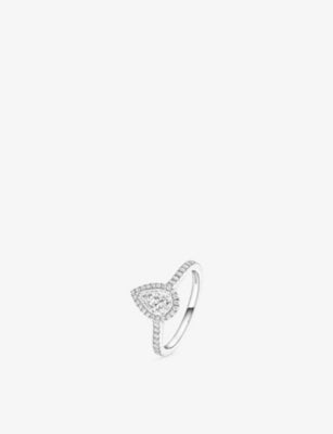 Messika 18ct gold diamond ring 0.75ct, imported from the UK