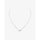 My Twin 18ct Gold And 0.30ct Diamond Necklace - PINK
