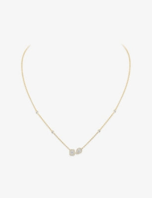 Messika My Twin 18ct Gold and 0.30ct Diamond Necklace