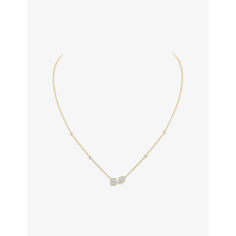Messika My Twin 18ct Gold And 0.30ct Diamond Necklace