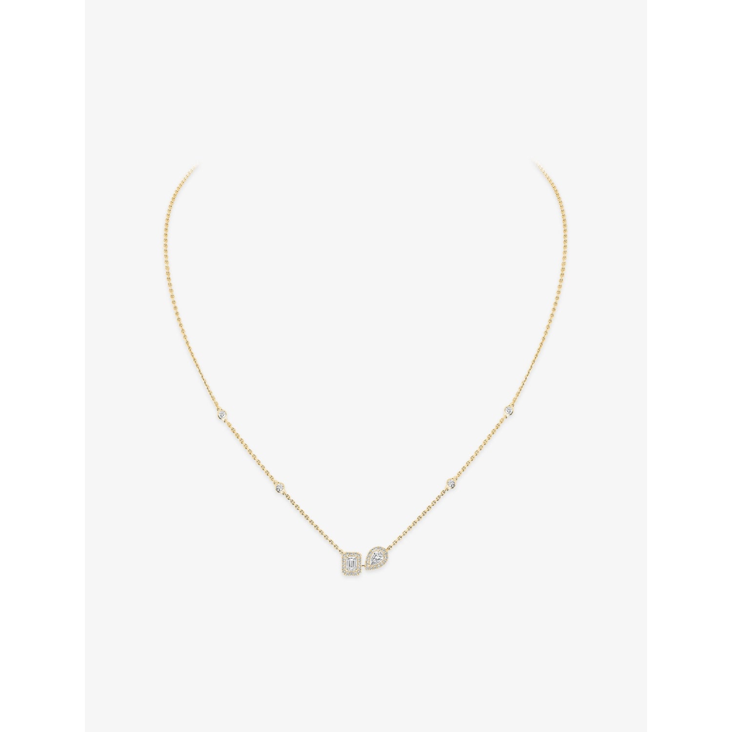 Messika My Twin 18ct Gold And 0.30ct Diamond Necklace