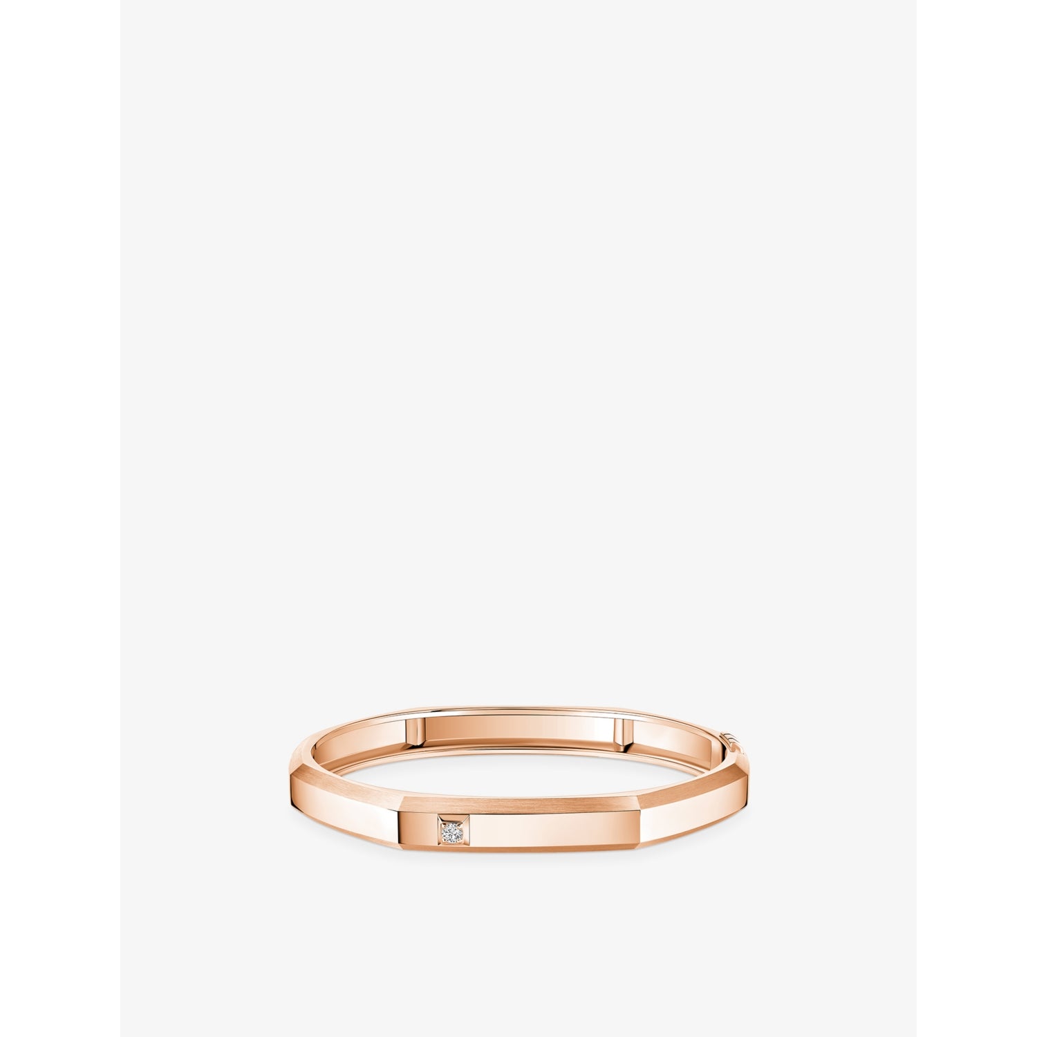 Moderniste Medium 18ct Gold And 0.05ct Diamond Bracelet - PINK - XS