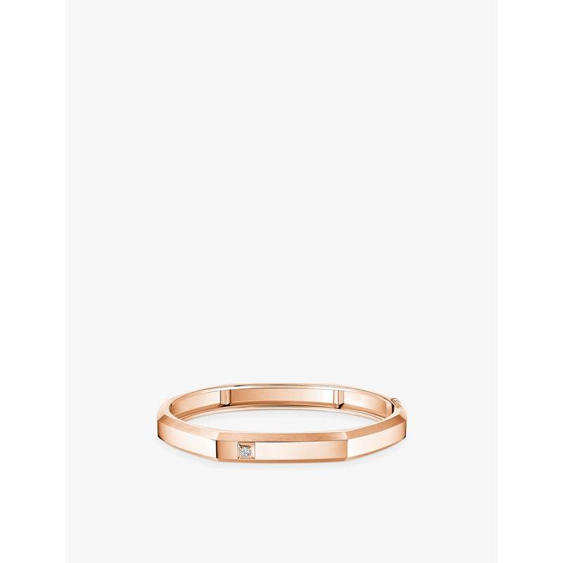 Moderniste Medium 18ct Gold And 0.05ct Diamond Bracelet - PINK - XS