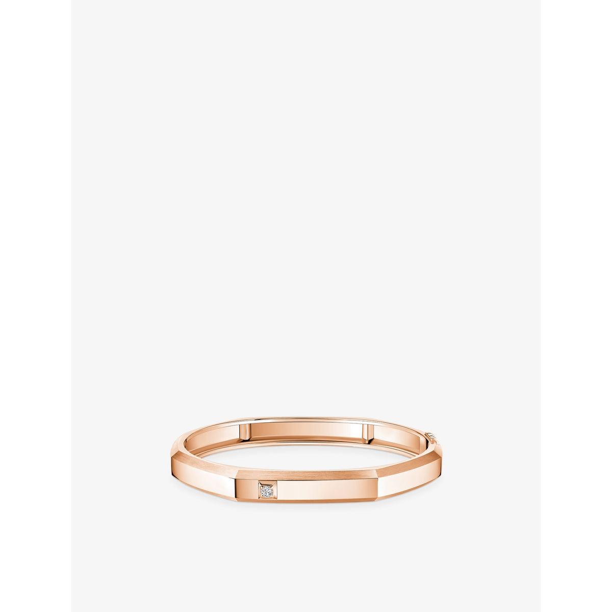 Moderniste Medium 18ct Gold And 0.05ct Diamond Bracelet - PINK - XS