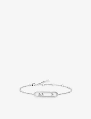 Messika Move Classique Ciselé 18ct Gold and 0.20ct Diamond Bracelet 18cm