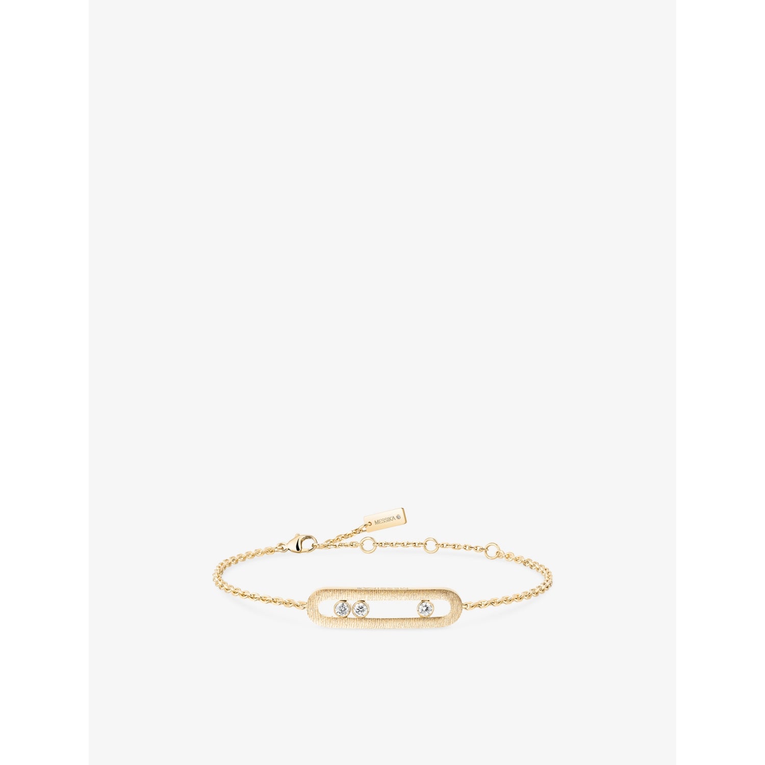 Messika Move Classique Ciselé 18ct Gold And 0.20ct Diamond Bracelet