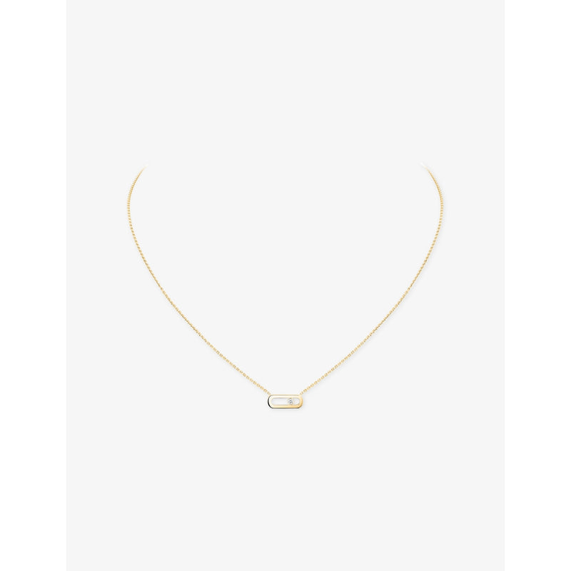 Messika Move Uno 18ct Gold And 0.02ct Diamond Necklace