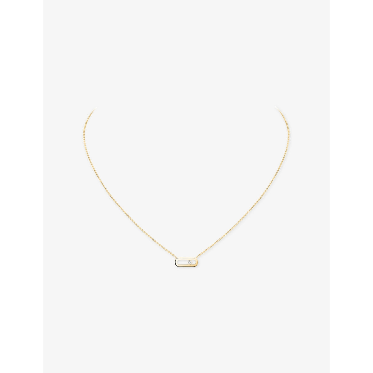 Messika Move Uno 18ct Gold And 0.02ct Diamond Necklace