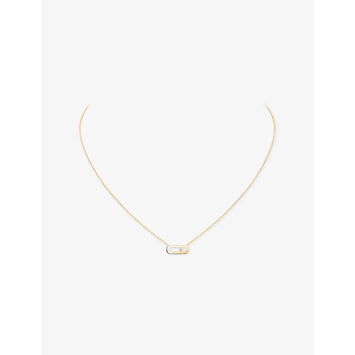 Messika Move Uno 18ct Gold And 0.02ct Diamond Necklace