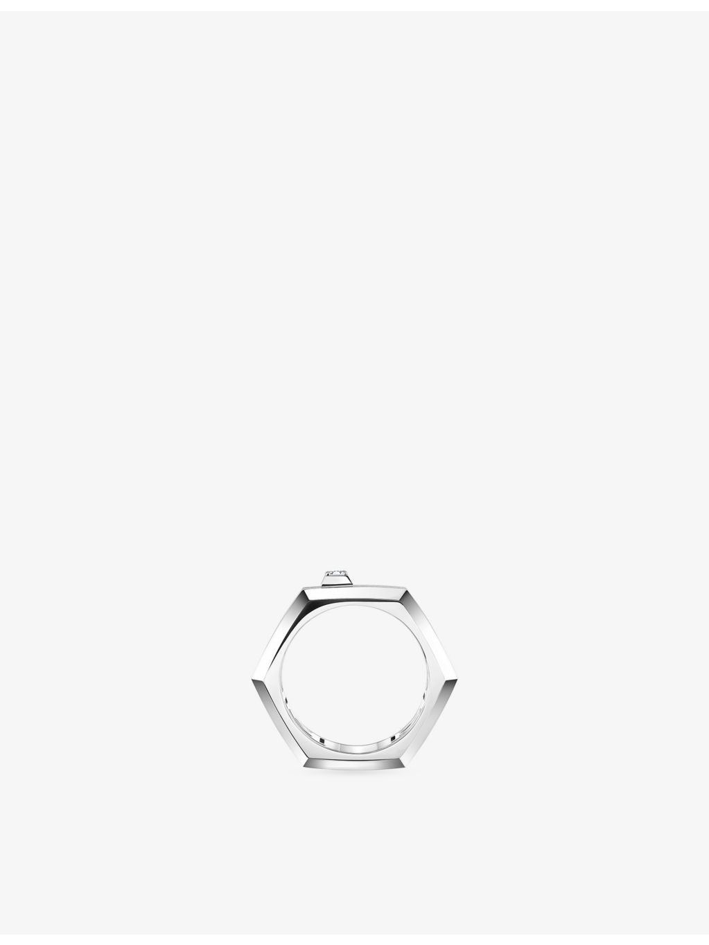 Messika Moderniste medium brushed 18ct white gold diamond ring - British product