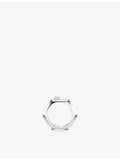 Messika Moderniste medium brushed 18ct white gold diamond ring - British product