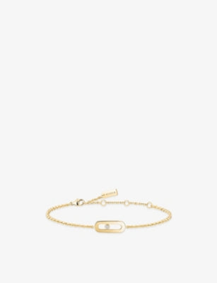 Messika Move Uno bracelet 18ct gold 18cm, imported from the UK