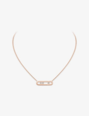 Messika diamond necklace 18ct gold 0.20ct, imported from the UK
