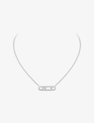 Messika Move Classique Ciselé 18ct Gold and 0.20ct Diamond Necklace