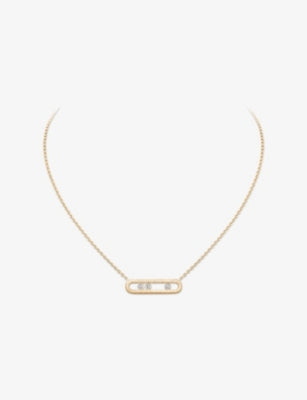Messika diamond necklace 18ct gold 0.20ct, imported from the UK