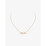 Messika Move Classique Ciselé 18ct Gold And 0.20ct Diamond Necklace