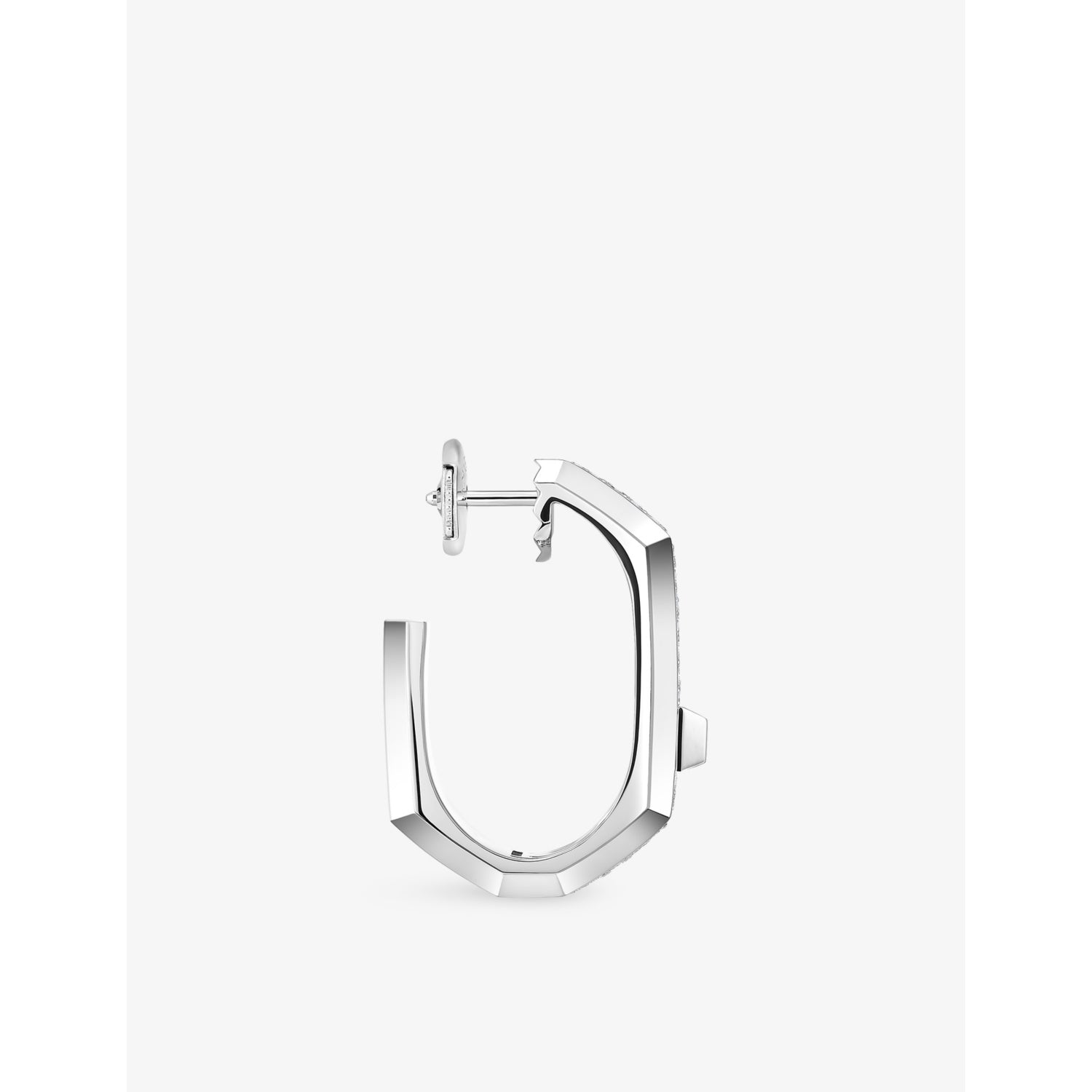 Messika medium pavé diamond hoop single earring in 18ct gold - British product