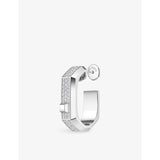 Messika medium pavé diamond hoop single earring in 18ct gold - British product