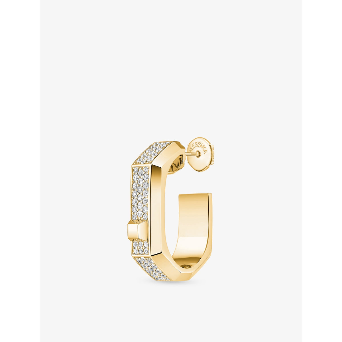 Messika Moderniste Medium Pavé 18ct Gold And 0.30ct Diamond Hoop Single Earring