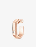 Messika 18ct gold diamond single hoop earring medium, UK version