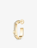 Messika Moderniste Single Pavé 18ct Gold and 0.10ct Diamond Hoop Earring