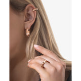Messika 18ct gold single hoop earring with 0.03ct diamond (British brand)