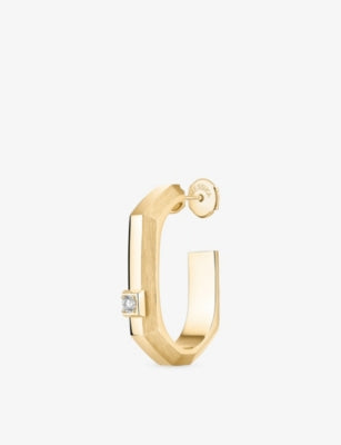 Messika 18ct gold single hoop earring with 0.03ct diamond (British brand)