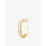 Messika Moderniste Single Pavé 18ct Gold and 0.03ct Diamond Hoop Earring