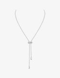 Messika Moderniste Pave Tie 18ct Gold and 0.10ct Diamond Necklace 59cm