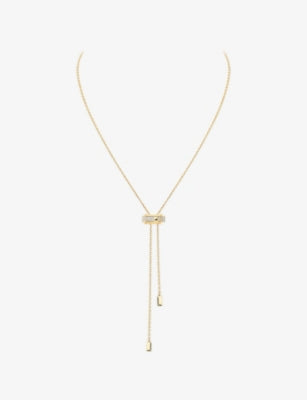 Messika Moderniste Pave Tie necklace 18ct gold 0.10ct diamond - British product