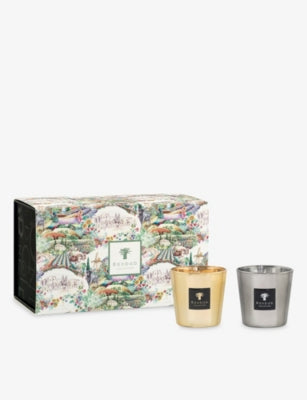 Baobab Collection Aurum and Platinum scented mini candles, UK version