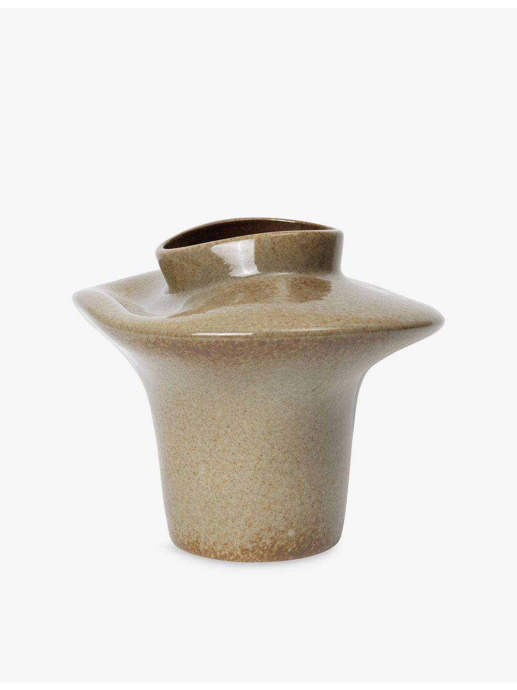 ferm LIVING Evio small stoneware vase 22cm, imported from the UK