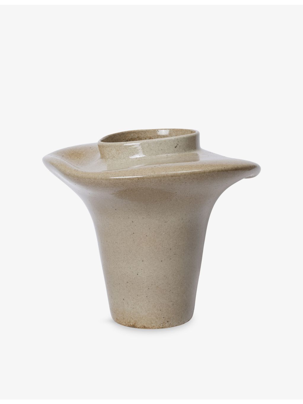 ferm LIVING Evio large stoneware vase 35cm, imported from the UK